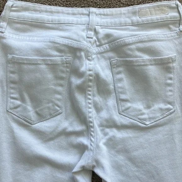 BP Nordstrom Raw Hem Skinny Size 29 High-Rise‎ Stretch White Distressed Jeans - Picture 4 of 10